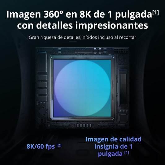 DJI Avata 360 (RC 2), dron con imagen 360° de 1 pulgada 8K para FPV y filmación aérea, dron con cámara 360° con protector de hélices. Incluye RC 2 con una pantalla integrada para un control preciso.