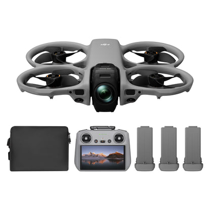 Pack DJI Avata 360 Vuela Más (RC 2), dron 360° con imagen 360° de 1 pulgada 8K para FPV y filmación aérea, dron con cámara 360° con protector de hélices. Incluye RC 2 y tres baterías.