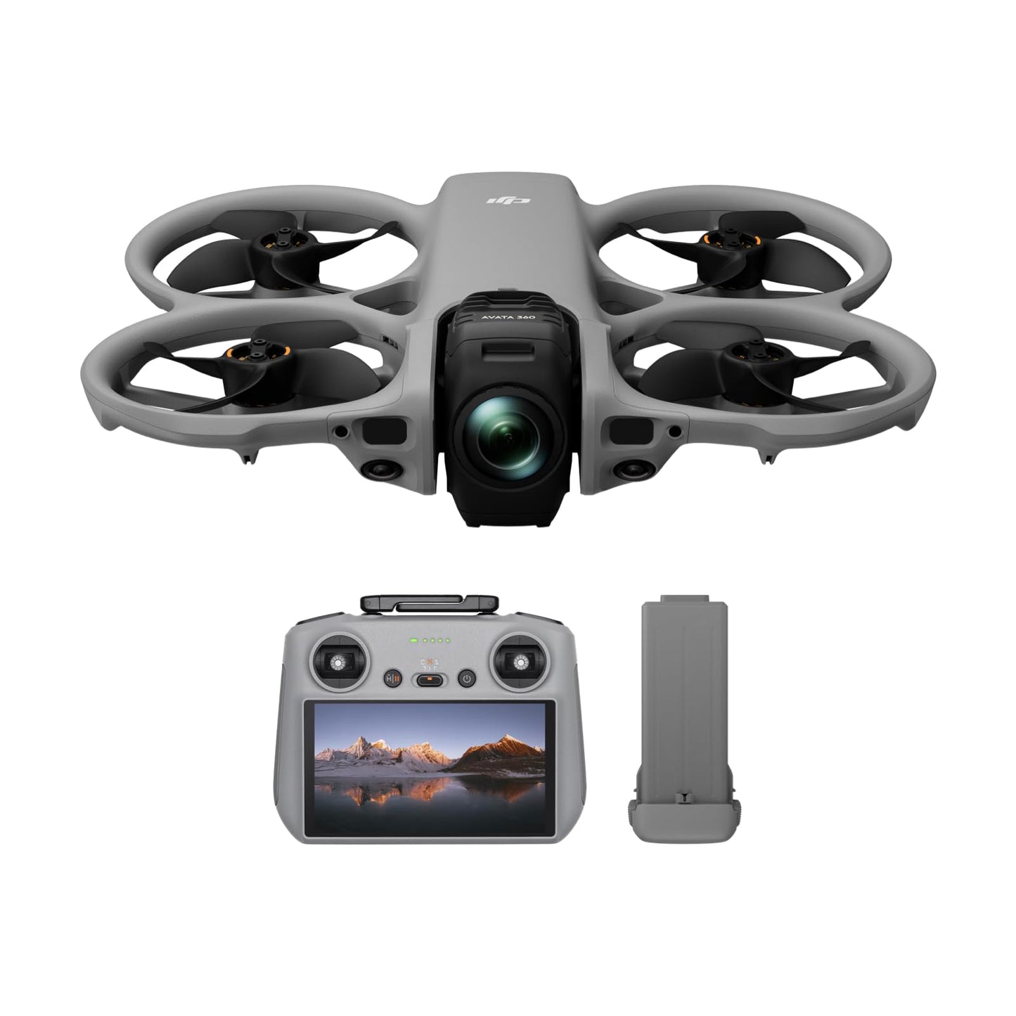 DJI Avata 360 (RC 2), dron con imagen 360° de 1 pulgada 8K para FPV y filmación aérea, dron con cámara 360° con protector de hélices. Incluye RC 2 con una pantalla integrada para un control preciso.