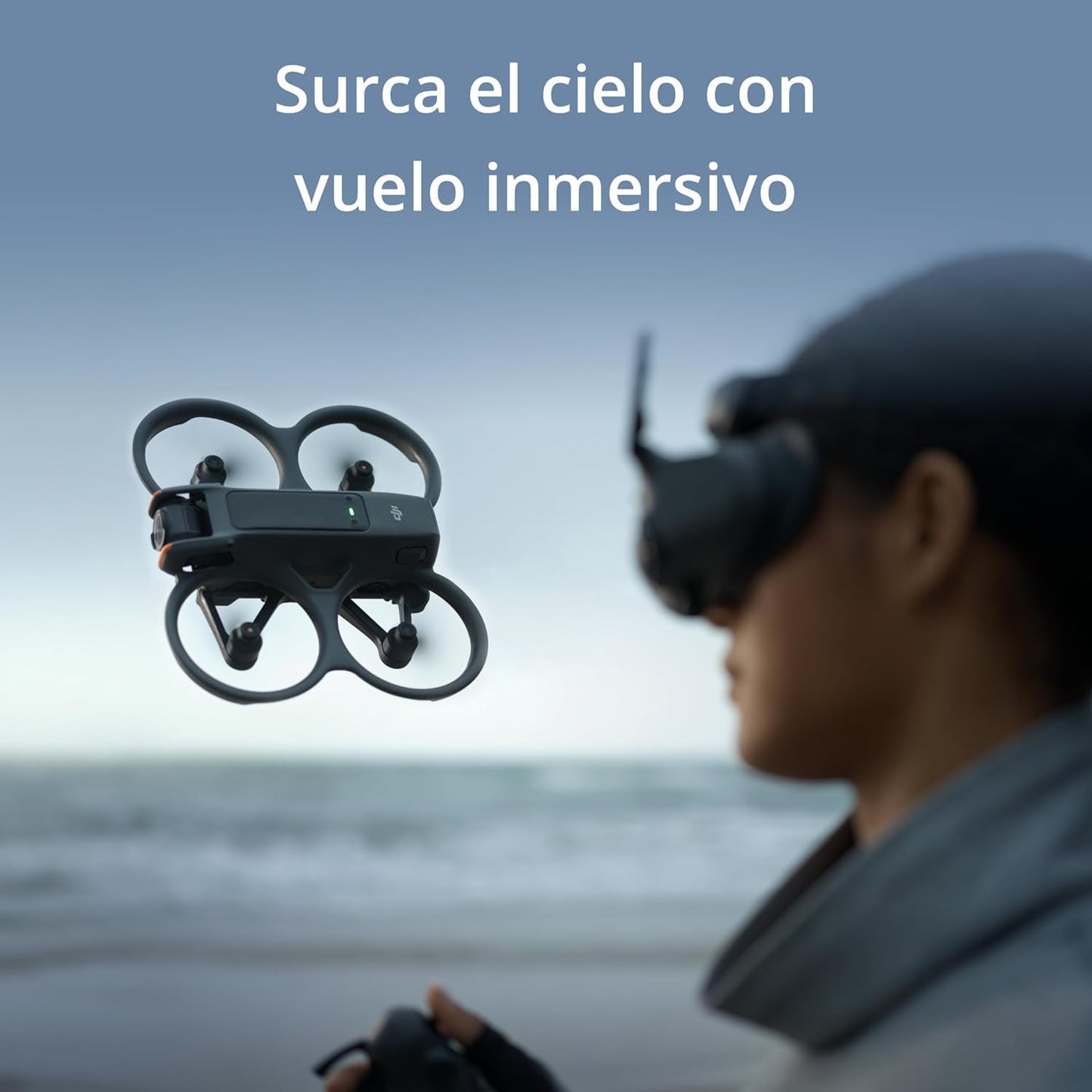 Pack DJI Avata 2 Vuelo Inteligente (tres baterías), dron FPV con cámara 4K, experiencia inmersiva, acrobacias con un toque, protector de hélices integrado, dron con cámara con Goggles N3 y RC Motion 3