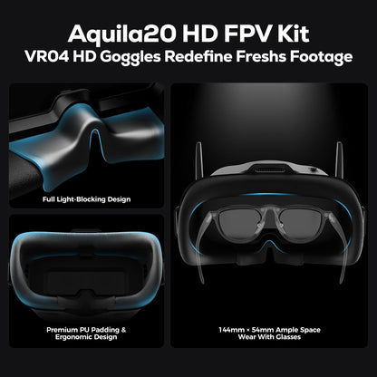 BETAFPV Aquila20 HD FPV Kit with 1080P Camera, Altitude Hold, DVR Function, Built-in P1 HD Digital VTX, Supported 3 Modes, 2S Propulsion System Remote Controller Drone Quadcopter for FPV Beginner