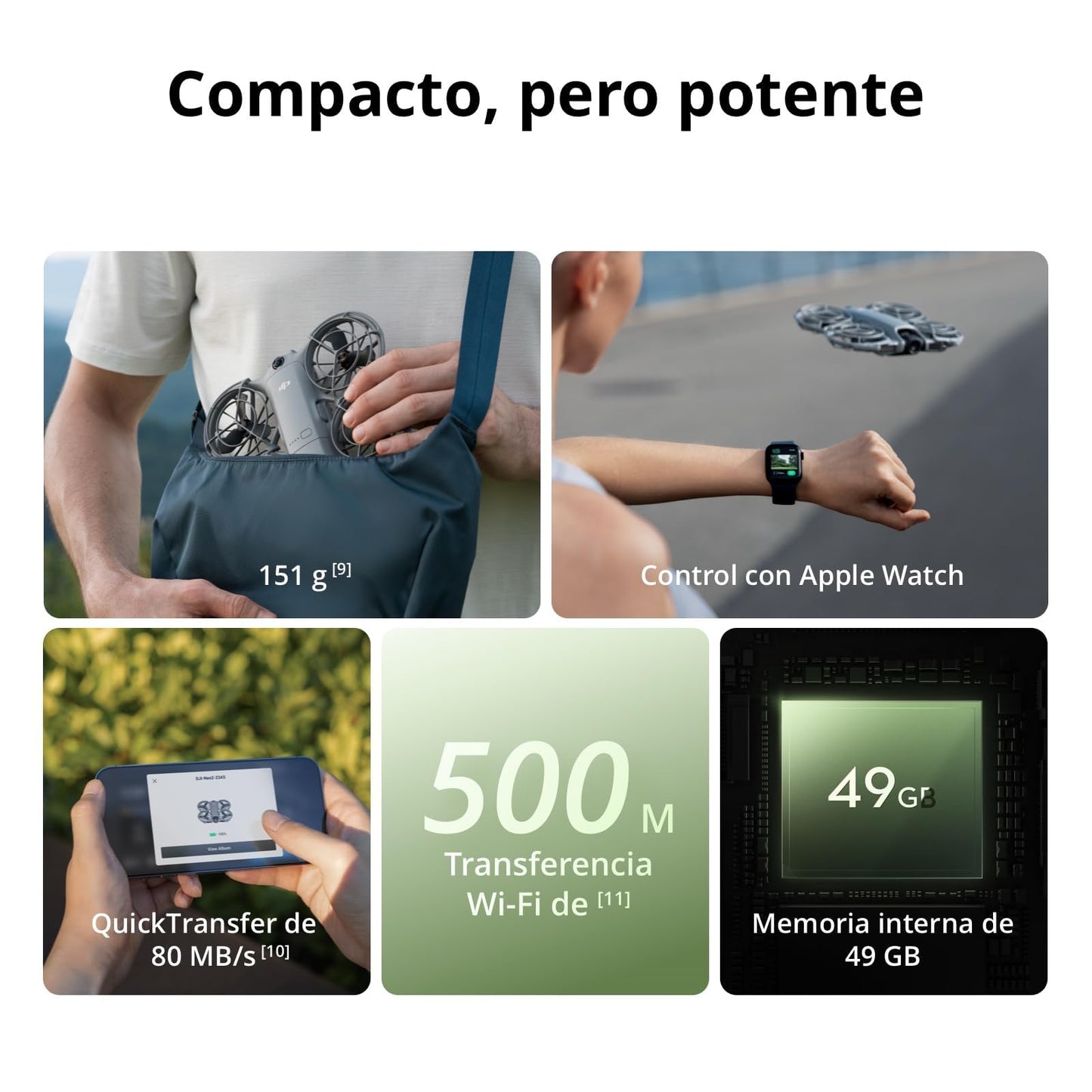 Pack DJI Neo 2 Motion: Dron 4K FPV para Principiantes con RC Motion 3, Goggles N3, 3 Baterías + Bundle 2 (Incluye Luz Estroboscópica, Adaptador y Set de Limpieza)