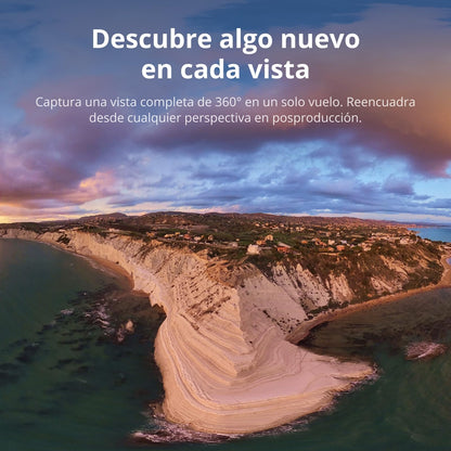 DJI Avata 360 (RC 2), dron con imagen 360° de 1 pulgada 8K para FPV y filmación aérea, dron con cámara 360° con protector de hélices. Incluye RC 2 con una pantalla integrada para un control preciso.