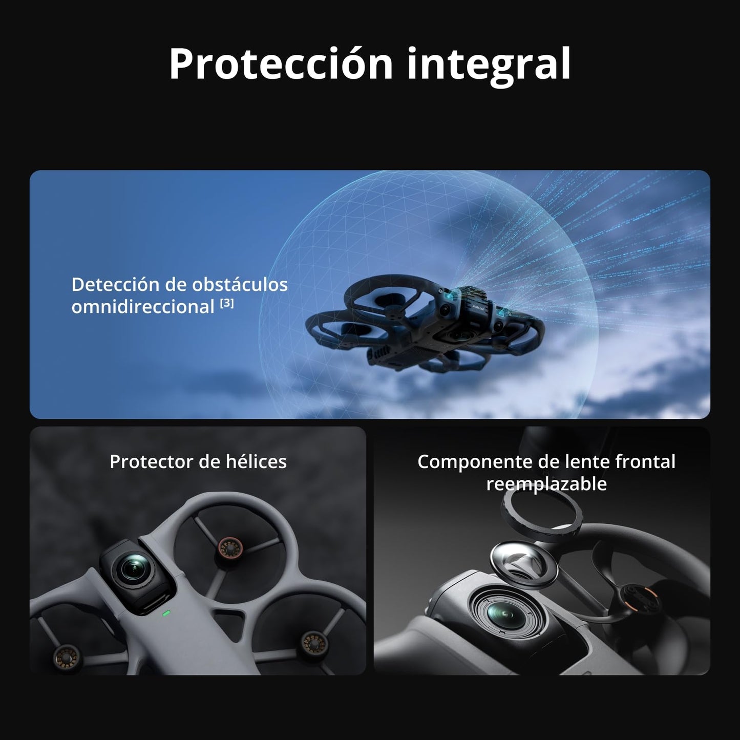 DJI Avata 360 (RC 2), dron con imagen 360° de 1 pulgada 8K para FPV y filmación aérea, dron con cámara 360° con protector de hélices. Incluye RC 2 con una pantalla integrada para un control preciso.