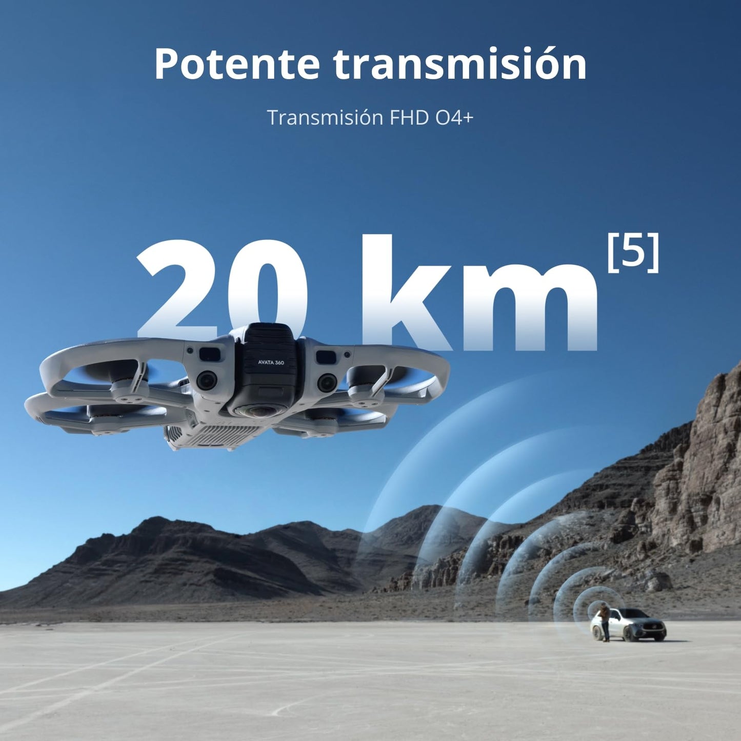 DJI Avata 360 (RC 2), dron con imagen 360° de 1 pulgada 8K para FPV y filmación aérea, dron con cámara 360° con protector de hélices. Incluye RC 2 con una pantalla integrada para un control preciso.